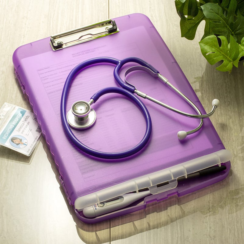 Officemate Slim Clipboard Storage Box, Purple (83305) (1 Clipboard) - Image 2